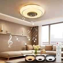 Carica l'immagine nel visualizzatore di Gallery, EXTRASTAR Plafoniera LED con Altoparlante Bluetooth，48W Dimmerabile Lampada con Telecomando，Ø41CM Moderna plafoniera Mus