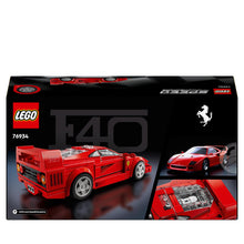 Carica l&#39;immagine nel visualizzatore di Gallery, LEGO Speed Champions Supercar Ferrari F40, Modellino di Auto Sportiva da Costruire, Macchina Giocattolo da Collezione con Minifigure del Pilota, Giochi per Bambini e Bambine da 9 Anni in su 76934