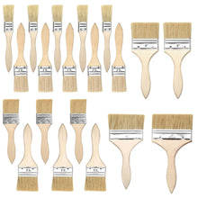 Carica l'immagine nel visualizzatore di Gallery, 20 Pezzi Set Pennelli Piatti 1-5 Pollici Manico Legno