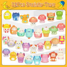 Carica l'immagine nel visualizzatore di Gallery, Gudotra 64 Pezzi Regalini Compleanno Bambini 32 Squishy Gadget Compleanno con 32 Sacchetti Regalo Bambini Gadget Antistr