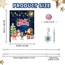 Carica l'immagine nel visualizzatore di Gallery, Calendario Avvento Braccialetti 2024, Calendario Avvento Gioielli 24 Giorni di Natale Conto Alla Rovescia Calendario Dell'avvento Fai da te Bracciale Fare Kit 22 Perline con Ciondoli 2 Braccialetti