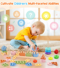 Carica l&#39;immagine nel visualizzatore di Gallery, Subtail Giochi Bambini 1 Anno - Giochi Montessori 1 2 3 Anni - Gioco Legno Puzzle Bambini 1 2 Anni - Torre Montessoriana Giocattoli Bambino 1 Anno - Giochi Educativi Regalo Bambino 1 2 3 Anni
