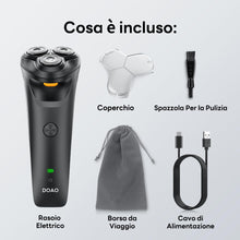 Carica l'immagine nel visualizzatore di Gallery, Rasoio Elettrico Barba, 2025 Aggiornato Rasoio Elettrico Uomo 2 in 1 Impermeabile Senza Filo Rotante per il Viso, Rasatu