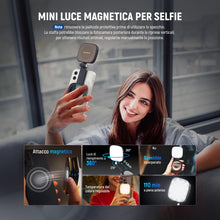 Carica l'immagine nel visualizzatore di Gallery, NEEWER BASICS Luce Selfie Magnetica Compatibile con MagSafe iPhone, Mini Ring Light LED Supporto Telefono da Tavolo con 