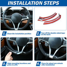 Carica l'immagine nel visualizzatore di Gallery, Strisce decorative in plastica ABS, stile fibra di carbonio per volante, allestimento, accessorio auto per Alfa Romeo Gi
