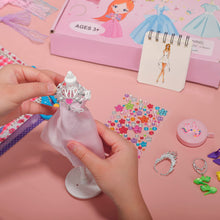 Carica l'immagine nel visualizzatore di Gallery, YOCOLE Fashion Designer Kit, Cucito Giochi Lavoretti Creativi Arte e Artigianato, Playset Manichino Stoffe Quaderno, Regalo Bambina 8 9 10 11 12 Anni