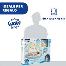 Carica l&#39;immagine nel visualizzatore di Gallery, Chicco Palestrina dei Colori Azzurra 3in1, Palestrina Neonato Multifunzione Elettronica con Tappeto Neonato, Proiettore Stelle, Luce Notturna Removibile e Melodie Rilassanti - Giochi Neonato 0+ Mesi