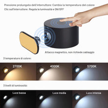 Carica l'immagine nel visualizzatore di Gallery, Applique da Parete Interno,2 Pezzi,Lampada da Parete a LED,Controllo Touch 3 Modalità di Colore,3 Livelli di Luminosità,