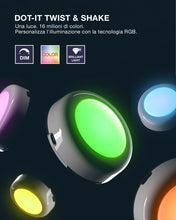 Carica l'immagine nel visualizzatore di Gallery, OSRAM SMART+ DOT-IT TWIST &amp; SHAKE, luce notturna mobile intelligente o luce per bambini con 16 milioni di colori RGB, co