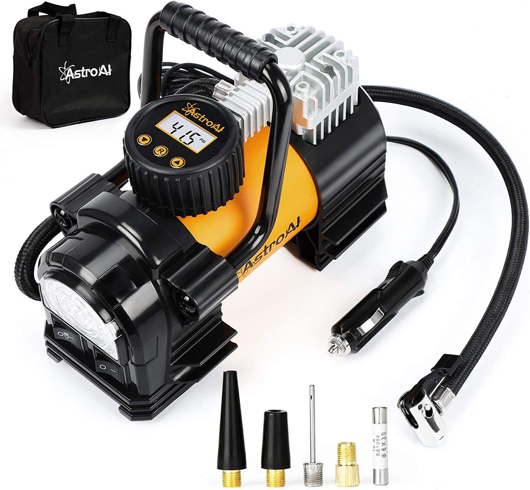 AstroAI Compressore Auto 12 V Aria Portatile Professionale con LED,...