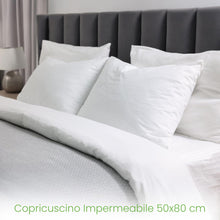Carica l'immagine nel visualizzatore di Gallery, Copricuscino Impermeabile 50x80 cm – Copri Cuscino Antiacaro Anallergico Tre Strati Con Zip – 2 Pezzi Copricuscini – Cop