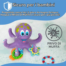 Carica l'immagine nel visualizzatore di Gallery, Nuby Polpo Galleggiante Interattivo, Gioco Bagnetto, 3 Anelli, 18+ Mesi