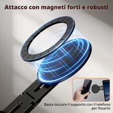 Carica l'immagine nel visualizzatore di Gallery, Supporto Magnetico per Laptop Compatibile con MagSafe iPhone/Samsung, Supporto Laterale per Telefono Pieghevole a 110° e