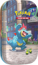 Carica l'immagine nel visualizzatore di Gallery, Pokémon: miniscatola da collezione Luminopoli (Feraligatr e Budew) del GCC Pokémon (2 buste di espansione, 1 carta con l