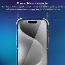 Carica l'immagine nel visualizzatore di Gallery, Vetro Temperato per iPhone 15 / iPhone 15 Pro [2 Pezzi] Vetrino Protettivo Pellicola Protezione Schermo