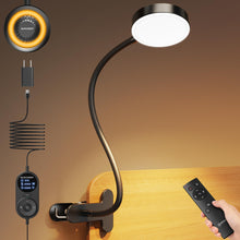 Carica l'immagine nel visualizzatore di Gallery, Glocusent Lampada da Lettura 72 LED, Luce da Lettura-3 Colore e 5 Luminosità, USB Lampada con Pinza con luce notturna am