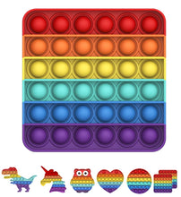 Carica l'immagine nel visualizzatore di Gallery, Silicone Push Bubble Sensory Pop Fidget Toy, Durevole Giocattolo Arcobaleno per Antistress, Giocattolo Sensoriale per Al