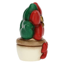 Carica l'immagine nel visualizzatore di Gallery, THUN - Soprammobile Vasetto con Stella di Natale in Ceramica Decorata a Mano, Versione Mini - Idea Regalo Natale 2022 - 4.8x3.2x5.5 cm h