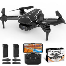 Carica l&#39;immagine nel visualizzatore di Gallery, Droni con Telecamera 720P HD Ajustable, Mini Drone con Altitudine Hold per Bambini/Adulti, X19 FPV WIFI Video RC Quadcopter, 3D Flips, Modalità Headless per Principianti, 2 Batteries