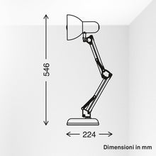 Carica l'immagine nel visualizzatore di Gallery, BRILONER - Lampada da scrivania con interruttore a cavo, orientabile, E14, max. 25W, lampada da comodino, lampada da tav