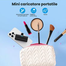 Carica l'immagine nel visualizzatore di Gallery, Power Bank 5200mAh, Ultra-piccolo&amp;Ultra-compatto Caricatore Portatile USB C PD Ingressi&amp;Uscite Mini Powrbank Batteria Es