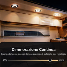 Carica l'immagine nel visualizzatore di Gallery, 2 pezzi 100mm Plafoniera LED Soffitto 12V Camper con Interruttore, 3W Rotondità Plafoniera Interna con Luce di Riempimen