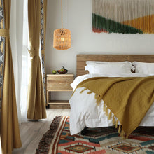 Carica l'immagine nel visualizzatore di Gallery, Lampadario Rattan, Lampada a Sospensione Boho Con Paralume E27