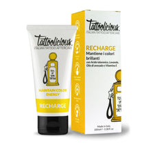 Carica l'immagine nel visualizzatore di Gallery, Tattoolicious RECHARGE 100 ml – Crema Rivitalizzante e Anti-Age per Tatuaggi | Neri e Colorati | Con Ingredienti Naturali e Principi Attivi Bio, Vegan, Cruelty Free, Derma Tested | Made in Italy