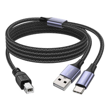 Carica l'immagine nel visualizzatore di Gallery, MOSWAG Cavo Della Stampante USB Cavo per Stampante 2 in 1 1M