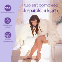 Carica l'immagine nel visualizzatore di Gallery, 150 bastoncini in legno – spatole ceretta brasiliana e lavoretti
