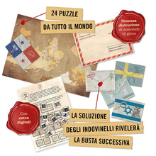 Carica l&#39;immagine nel visualizzatore di Gallery, Hidden Games - Calendario dell&#39;Avvento con puzzle -Il Giro del Mondo del Professor Leonardo - Un gioco di enigmi in 24 buste misteriose