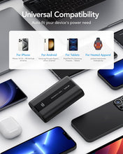 Carica l'immagine nel visualizzatore di Gallery, VRURC Power Bank 20000mAh, 22.5W Ricarica Rapida Caricatore Portatile con 3 uscite e 4 ingressi, PD3.0 QC4.0 USB C Compatto Powerbank Mini, Display a LED Batteria Esterna per iPhone Samsung Huawei ecc
