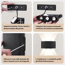 Carica l'immagine nel visualizzatore di Gallery, Voltix Applique da Parete LED 6W, Lampada da Parete per Interni ed Esterni, Luce Naturale, Design Moderno in Alluminio, 