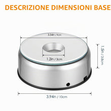Carica l'immagine nel visualizzatore di Gallery, EUSTUMA Base rotante per display a LED, luce colorata, supporto illuminato, cambia colore, piccolo LED per arte in crist