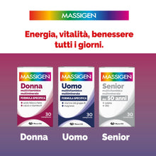 Carica l'immagine nel visualizzatore di Gallery, Massigen - Senior, Integratore Multivitaminico e Multiminerale per Over 50, Soddisfa il Fabbisogno Nutrizionale, con Coe