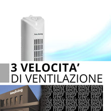 Carica l'immagine nel visualizzatore di Gallery, Innoliving Ventilatore a Torretta 3 Velocità INN-504 con Timer 120 Minuti, Ventilatore a Colonna con Oscillazione Automatica 90°, Potenza 45W, Altezza 78cm, Ventilatore a Torre Efficiente e Silenzioso