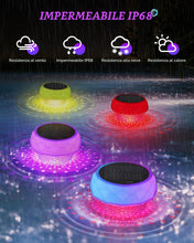 Carica l'immagine nel visualizzatore di Gallery, Luce per piscina solare – LED RGB con telecomando RF
