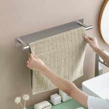 Carica l'immagine nel visualizzatore di Gallery, Ibergrif M34456A - Porta asciugamani adesivo 40 cm, due metodi di installazione (adesivo e foratura), portasciugamani per bagno con barra senza trapano, acciaio inossidabile, spazzolato