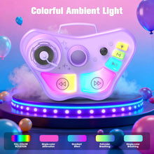 Carica l'immagine nel visualizzatore di Gallery, Dislocati Microfono Karaoke per Bambini con Supporto, 2 Microfoni Wireless, Luci Colorate, Regalo Natale per Bambini 3 4