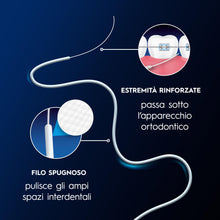 Carica l'immagine nel visualizzatore di Gallery, Oral-B Filo Interdentale Superfloss per Denti Attorno Apparecchio 50 Fili