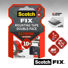 Carica l'immagine nel visualizzatore di Gallery, Scotch Fix Extreme Nastro per Montaggio da Esterni, Nero, 19 mm x 1,5 m, 1 Rotolo/Confezione, la confezione può variare