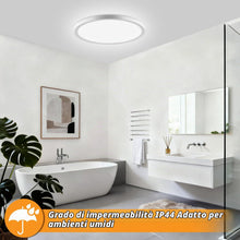 Carica l'immagine nel visualizzatore di Gallery, Oumida 30CM Plafoniera LED Soffitto Dimmerabile, 24W 2800LM Lampada led soffitto con Telecomando, Luce Notturna 1800k, P