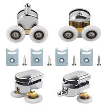 Carica l'immagine nel visualizzatore di Gallery, 4 Set Rulli per Porta Doccia Ø25 mm, Rotelle per Box Doccia in Vetro 4–6 mm, Cuscinetti Silenziosi e Resistenti, Kit per