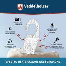 Carica l'immagine nel visualizzatore di Gallery, Veddelholzer 8X Trappola per Tarme dei Vestiti Trappola contro le Tarme dei Vestiti nel Guardaroba Trappola Triangolare 