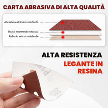 Carica l'immagine nel visualizzatore di Gallery, SHALL 140 pezzi di carta vetrata triangolare, 93 x 93 x 93 mm, carta vetrata triangolare con a 6 fori, 7 grane: 40/60/80