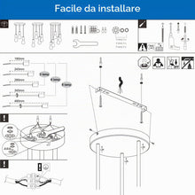 Carica l'immagine nel visualizzatore di Gallery, ANWIO Lampadario a Sospensione E27, Lampada da Soffitto Industriale Vintage Nero, Lampadari Cucina 4 Luci，Lampadario Mod