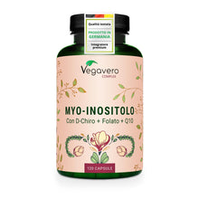 Carica l'immagine nel visualizzatore di Gallery, Vegavero Myo Inositolo e D-Chiro Inositolo, con Cromo, Zinco, Folato 5-MTHF, Vitamina B6 e Coenzima Q10, PCOS e Ovaio Po