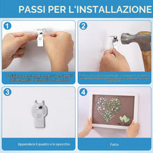 Carica l'immagine nel visualizzatore di Gallery, 20 Pezzi Ganci per Quadri, Appendiquadri senza Chiodi (18kg)