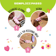 Carica l'immagine nel visualizzatore di Gallery, CRAFTY CATS DIY Kit Creativo Portachiavi Cupcake e Mollette – 60 pezzi, 2×50 ml Simulazione di Crema con beccucci, charm