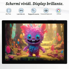 Carica l'immagine nel visualizzatore di Gallery, Tablet PC Android 13 2-in-1 da 10,1 pollici MTK6755 Octa Core 6GB RAM (3GB+3GB espandibili) 128GB ROM 4G LTE 1280×800 IPS Doppia fotocamera 5MP+13MP 5000mAh con tastiera, mouse e stilo